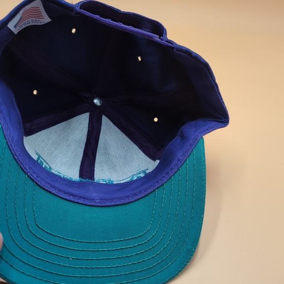 Vtg Purple Teal " Make It‎ A Bud Light" Hat One Size Fits All USA Snapback NWOT - Picture 7 of 13